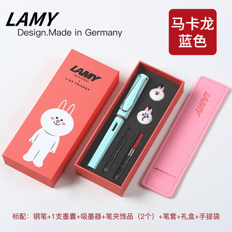 Spot German Lingmei cartoon student practice special fountain pen EF gift box ink sac ink souvenir wholesale on behalf of the wholesale