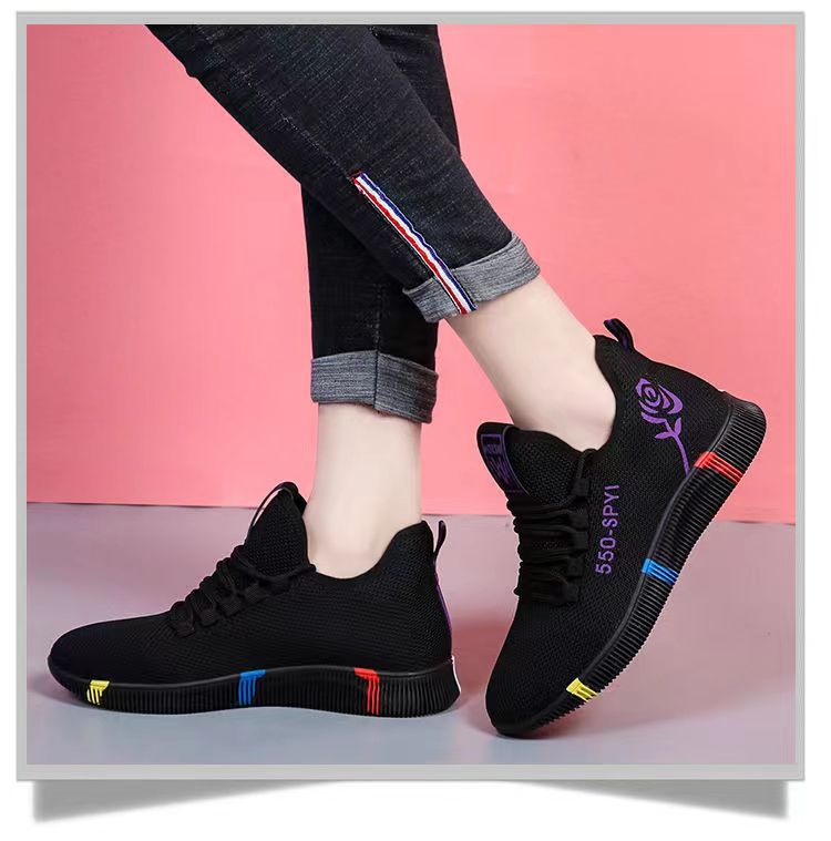 Women's cross-border new fashion versatile casual shoes women's cloth shoes flat shoes trendy sneakers women's wholesale