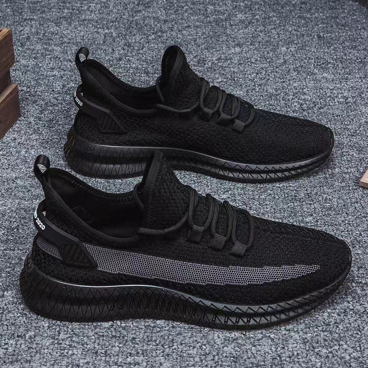 New Men's Mesh Breathable Sneakers Fashionable Versatile Trendy Casual Coconut Shoes Student Running Shoes