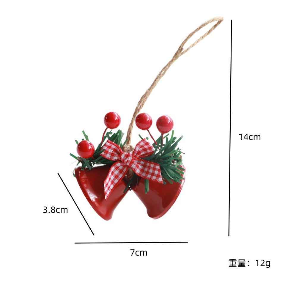 Christmas Day Decorations: Lacquer, Trumpet, Bell Pendant, Twine, Red Fruit Accessories, Window Decoration, Wrought Iron Christmas Bells
