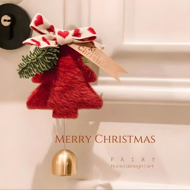 Internet celebrity christmas tree bell pendant new year hanging bell christmas decoration doorbell hanging christmas car hanging wind chime gifts