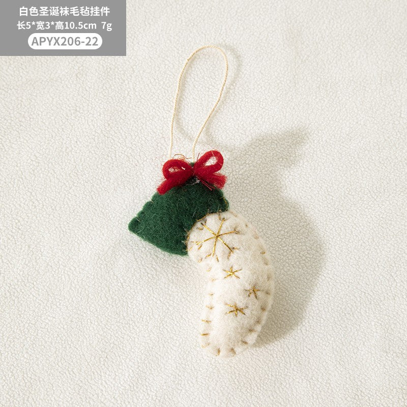 Christmas Decorations Creative Christmas Tree Cartoon Elk Felt Pendant DIY Material Doll Christmas Gifts