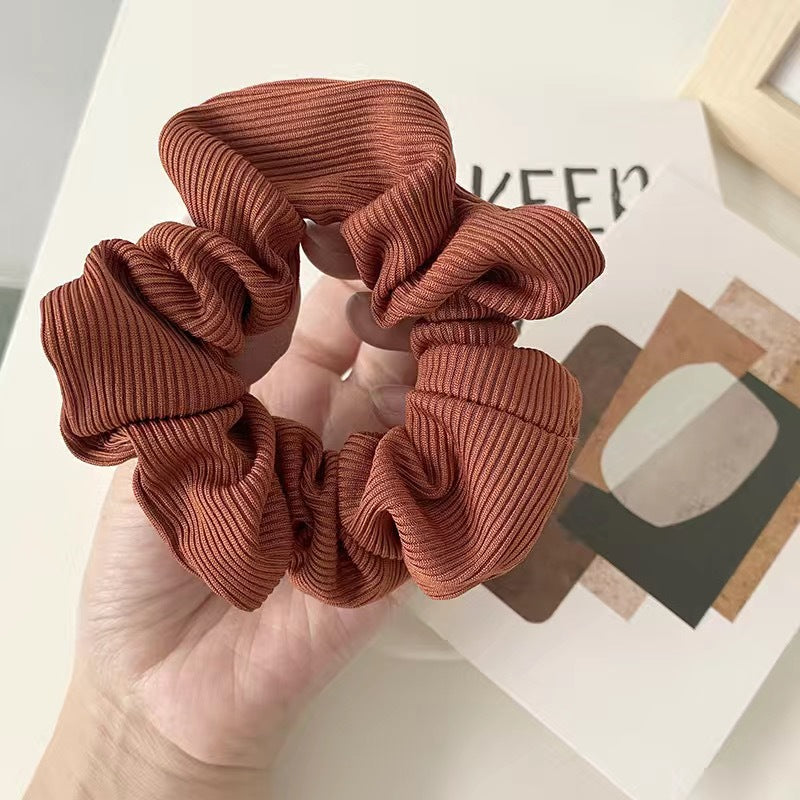 Morandi color temperament girl knitted color large intestine hair ring Korean version simple ins wind hair ring tie hair hair rope female