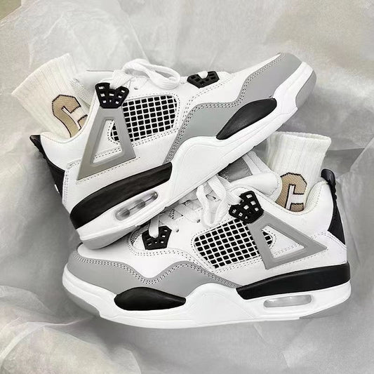 Chic Hong Kong style air cushion basketball sports shoes for men and women couple models lightweight student casual shoes