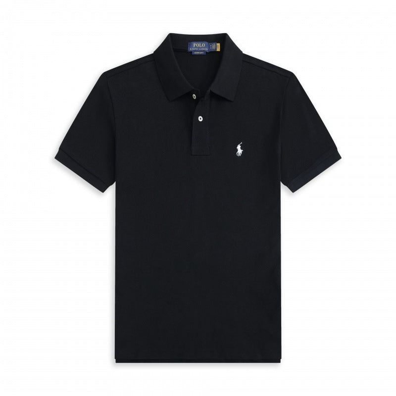 Paul Pony Logo Men's Short Sleeve Cotton Polo Shirt With Collared T-Shirt Large Size Loose Embroidered Lapel Men's Half Sleeve