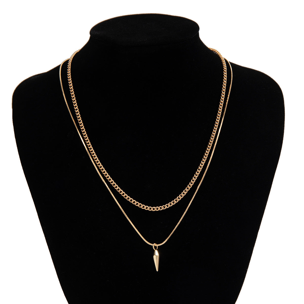 European and American niche rivet necklace jewelry, men's trend, hip-hop, personality, long sweater chain, cross-border men's clavicle chain accessories
