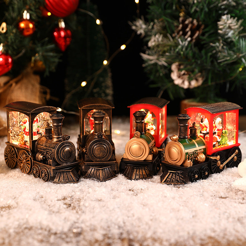 Cross-border new Christmas party gifts, Christmas gifts, souvenirs, water filling, small train, Thomas train, car