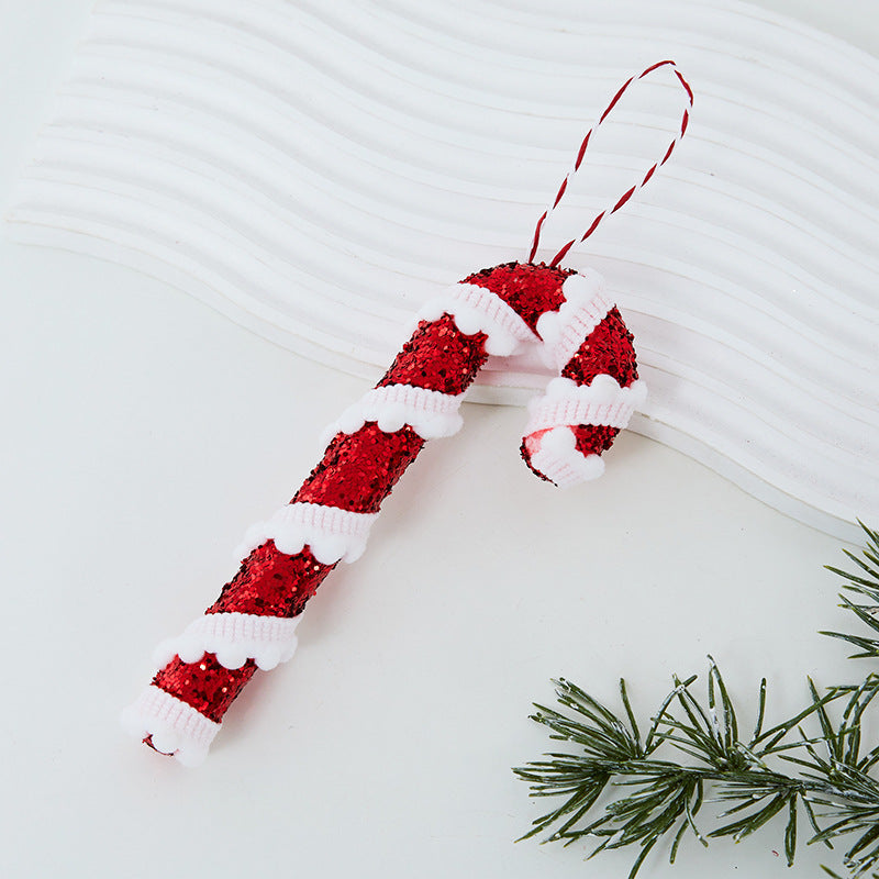 Christmas ornaments, bubble candy cane, red and white christmas tree, creative gifts, hotel mall window decoration pendants