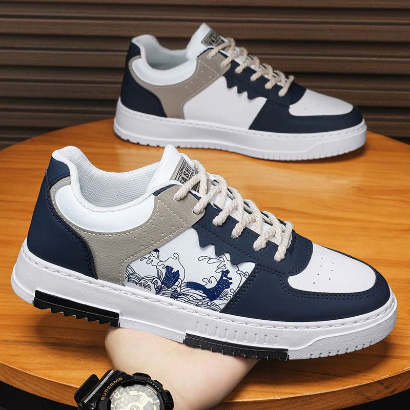Cross-border plus size men's shoes foreign trade 45-48 new spring board shoes trend versatile soft soled athleisure small white shoes