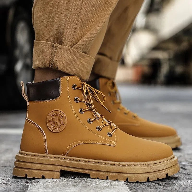 Martin boots men's shoes autumn new high-top cargo boots British style booties Korean version of versatile platform boots trendy shoes