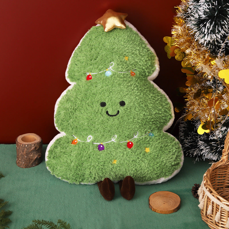 Colorful christmas day decoration pillow plush toy doll gingerbread man christmas doll gifts wholesale