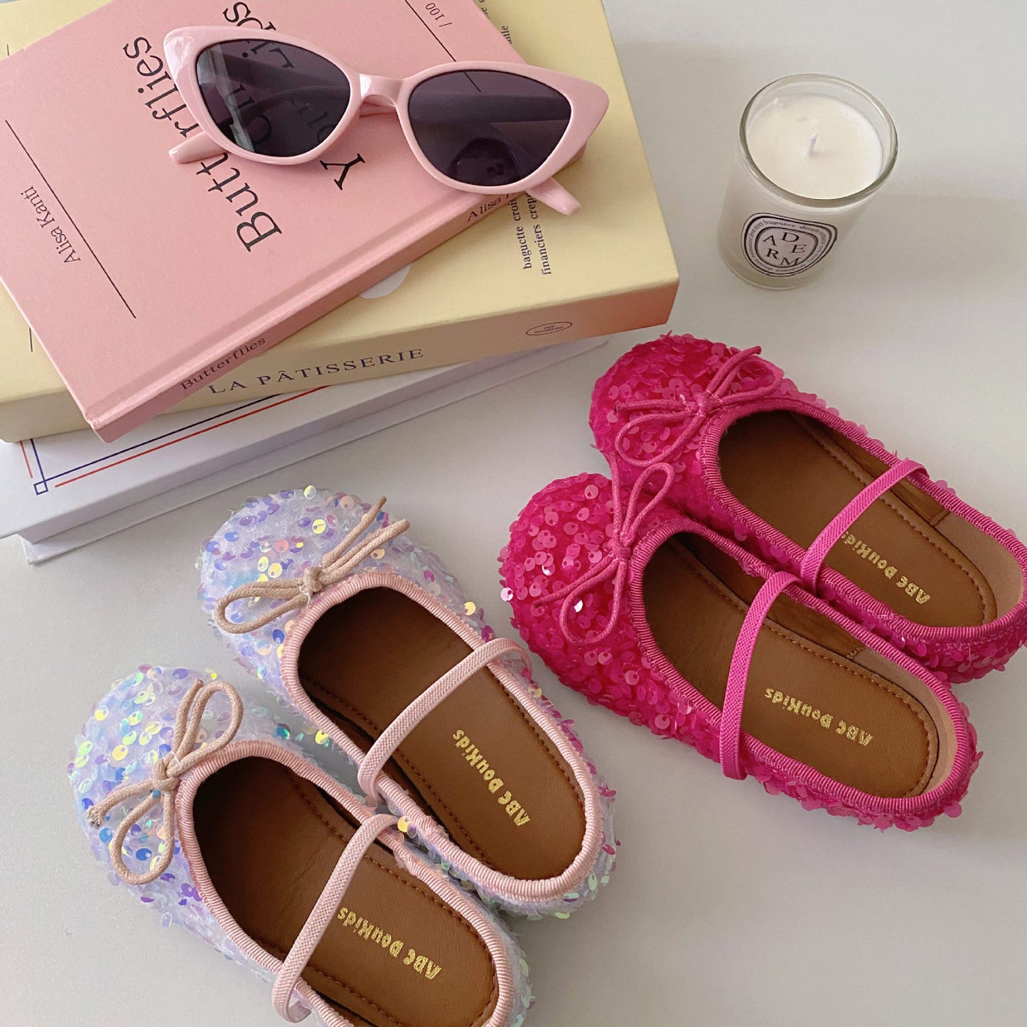 2026 Girls' Spring and Summer New Korean Sequin Ballet Princess Shoes Pedal Fashion and Versatile Shining Girls Shoes
