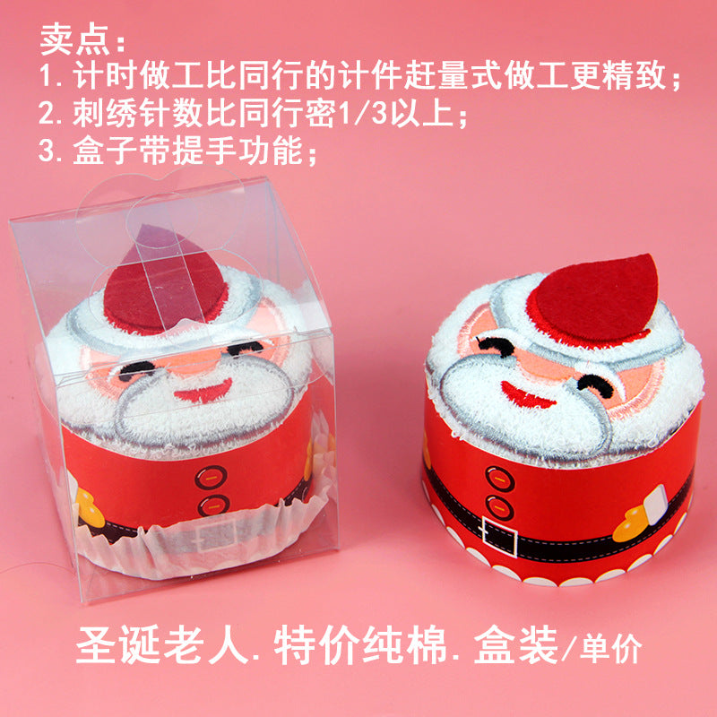 Santa Claus towel modeling gift Christmas Eve for customers Christmas creative gifts cross-mirror exclusive