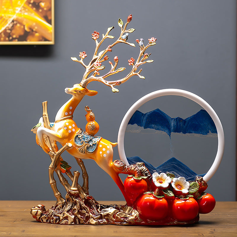 Wholesale New Chinese Creative Quicksand Ornaments, Wine Cabinets, Entrances, TV Cabinet Decorations, Living Rooms, Fortune Desktop Crafts