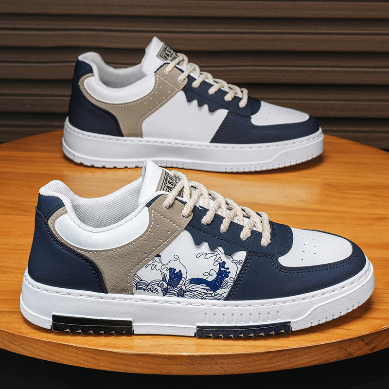 Cross-border plus size men's shoes foreign trade 45-48 new spring board shoes trend versatile soft soled athleisure small white shoes
