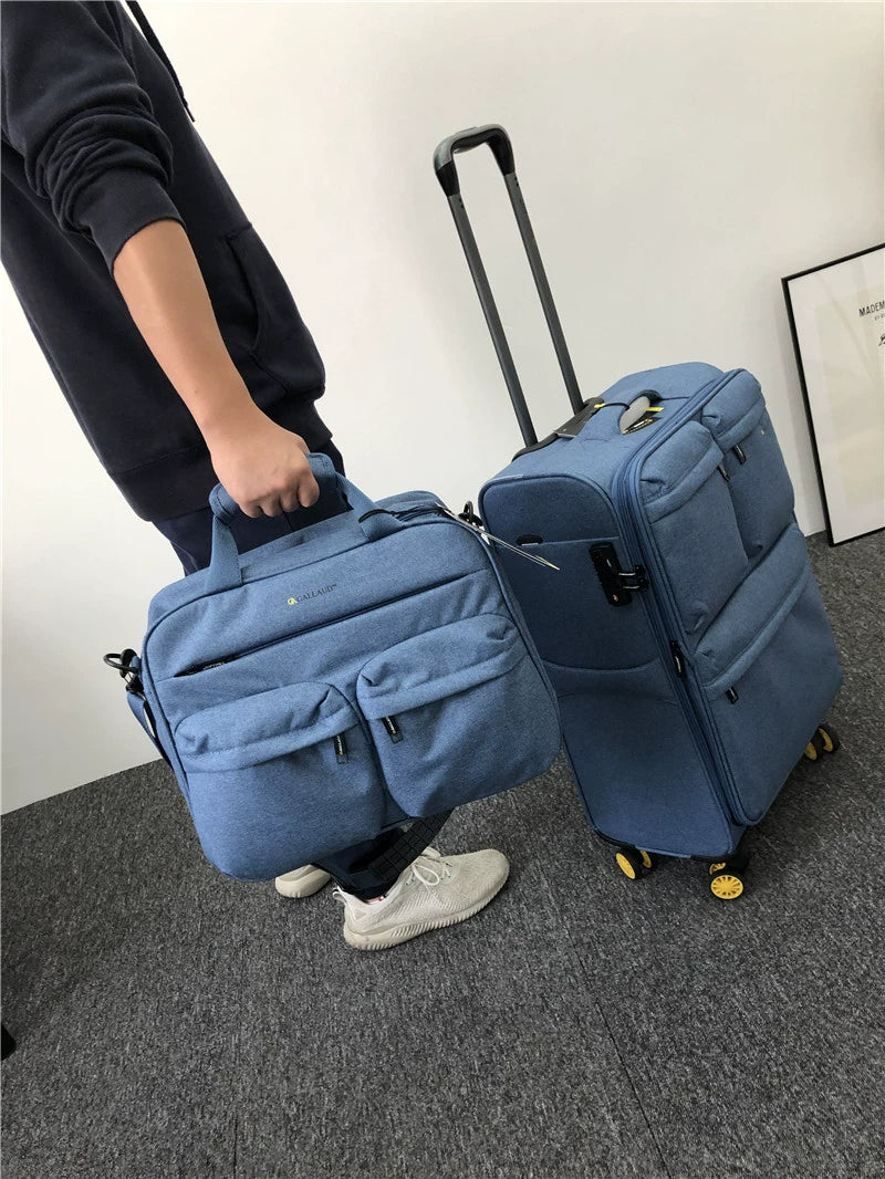Export travel bag can be set with trolley case, multi-function boarding bag, one-shoulder diagonal hand-held short-distance luggage bag, mother-and-child bag