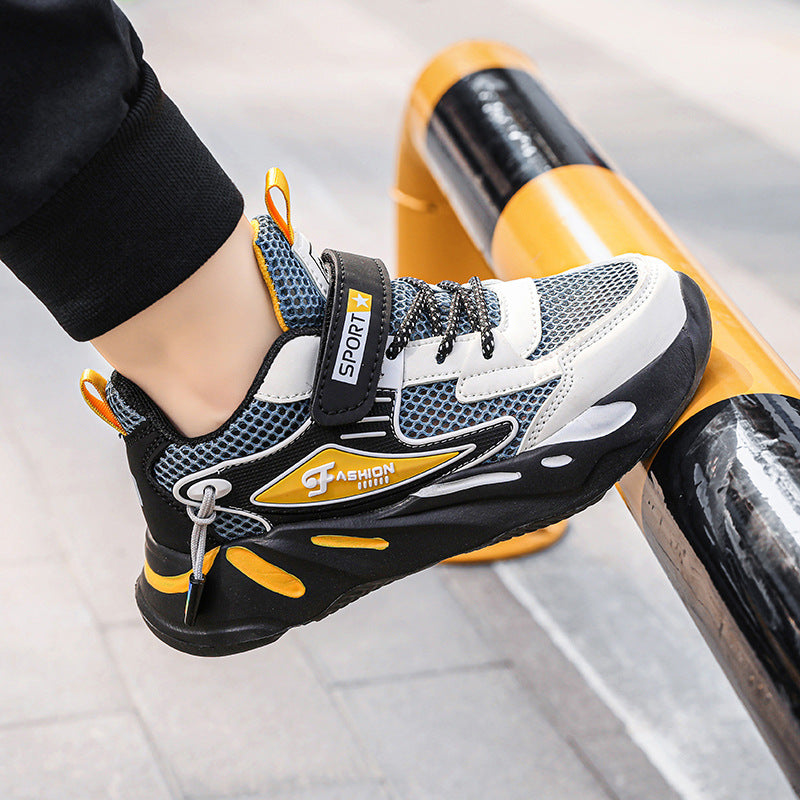 Children's shoes, boys' shoes, summer single mesh breathable, medium and large children's lightweight children's net shoes, spring and autumn mesh children's sneakers