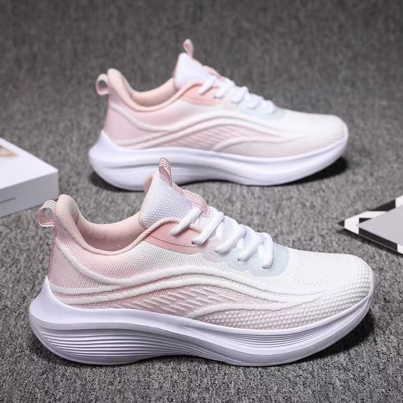 Sneakers women's new spring and summer non-slip soft sole wear-resistant mesh breathable casual shoes versatile ultra-light running shoes
