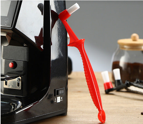 Espresso bristle brush, semi-automatic coffee brewing machine, coffee head brewing cleaning brush, long handle coffee machine, special accessories