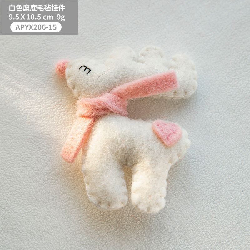 Christmas Decorations Creative Christmas Tree Cartoon Elk Felt Pendant DIY Material Doll Christmas Gifts