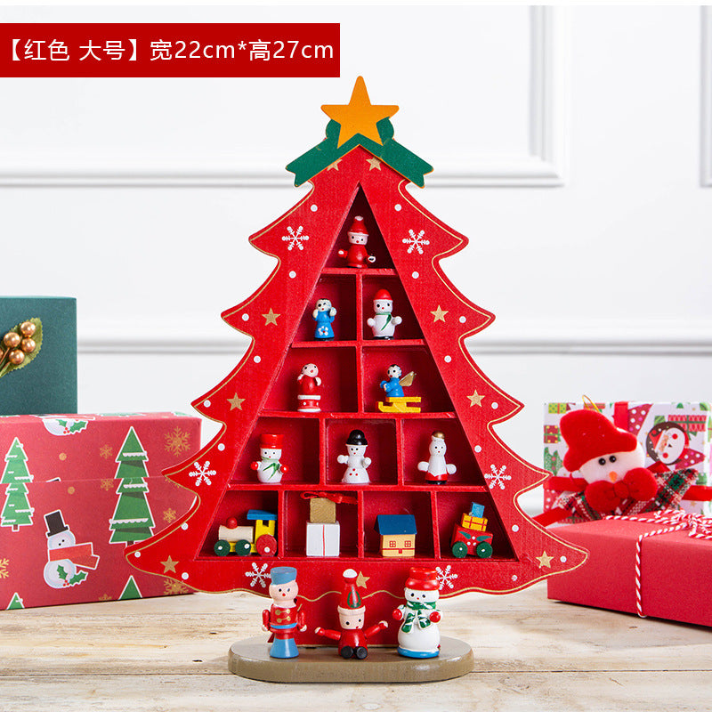 2025 Christmas Ornaments Small Mini Tree DIY Three-dimensional ins Scene Arrangement Tabletop Ornaments for Children Home