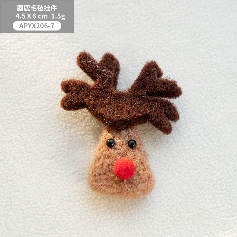 Christmas Decorations Creative Christmas Tree Cartoon Elk Felt Pendant DIY Material Doll Christmas Gifts
