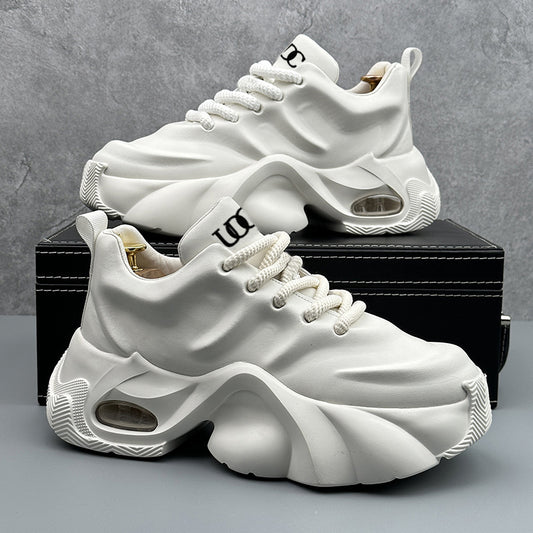 Cross-border explosive plus-size men's shoes, 2024 new daddy shoes, platform shoes, fashionable and versatile casual shoes, sneaker trend
