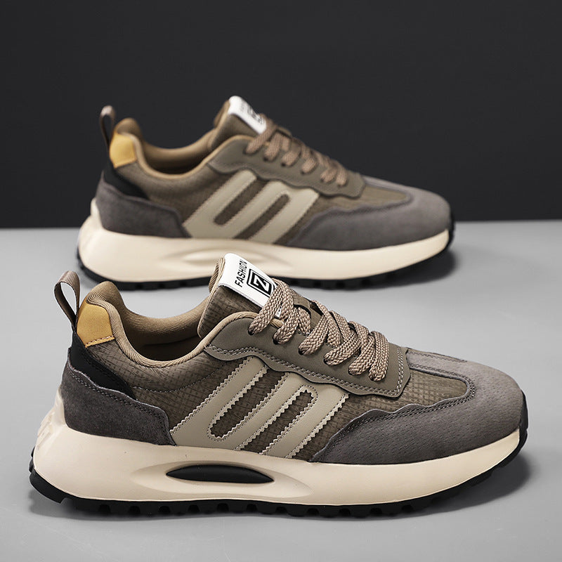 Forrest Gump Men's Shoes 2025 Spring New Men's Running Athleisure Shoes Trendy Versatile Thick-soled Heightened Daddy Shoes