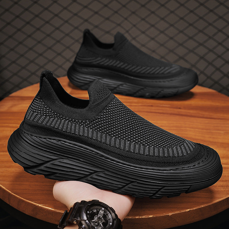 Men's Shoes 2025 Spring New Sneakers Flying Woven Breathable Board Shoes Casual Men's Shoes Autumn Men's Work Shoes Cloth Shoes