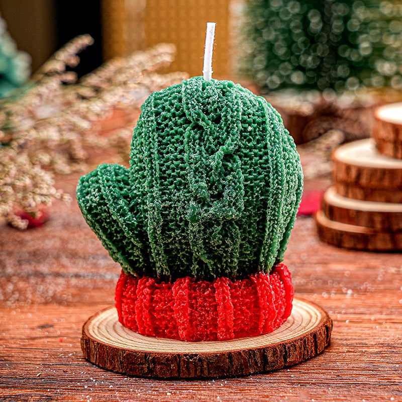 Christmas mini woolen gloves shaped scented candle small souvenir gift Christmas atmosphere decoration scented candle