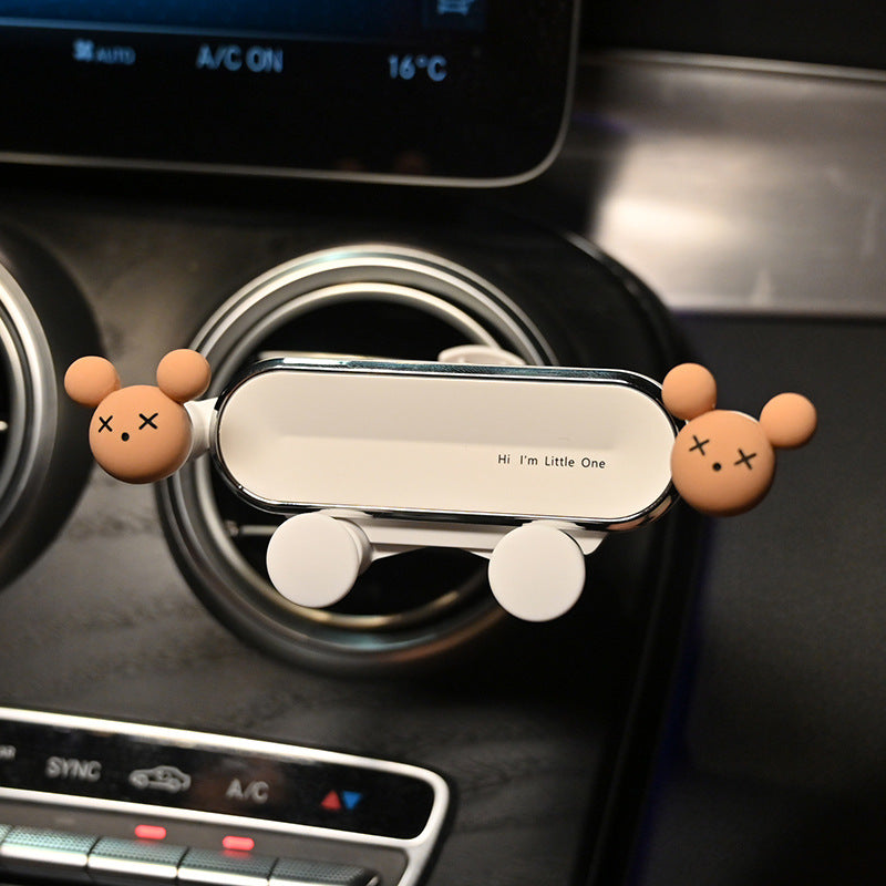 Mobile phone car holder cartoon new air outlet car decoration cute navigation mobile phone holder car interior female