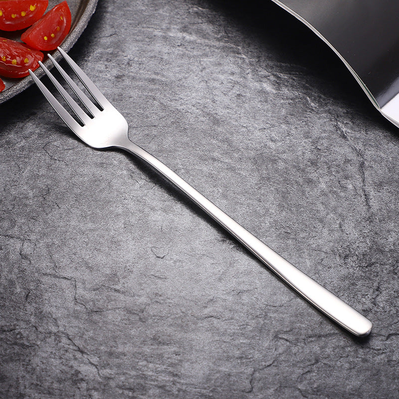 304 stainless steel Korean style long-handled spoon fork