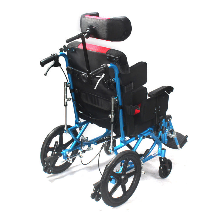 Factory direct supply of aluminum alloy high back cerebral palsy adult wheelchair multi-functional and comfortable small wheelchair for the disabled