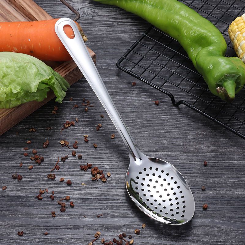 Stainless steel colander thickened fishing fence, household fence fried, dumplings, noodles, dining spoon, kitchen supplies leaked net
