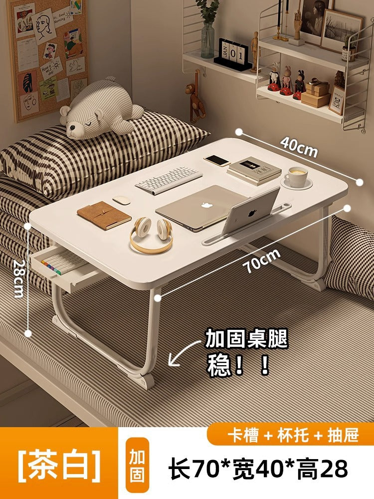 Foldable bed, desk, computer desk, dormitory artifact, student study desk, sitting floor, small table, new small table