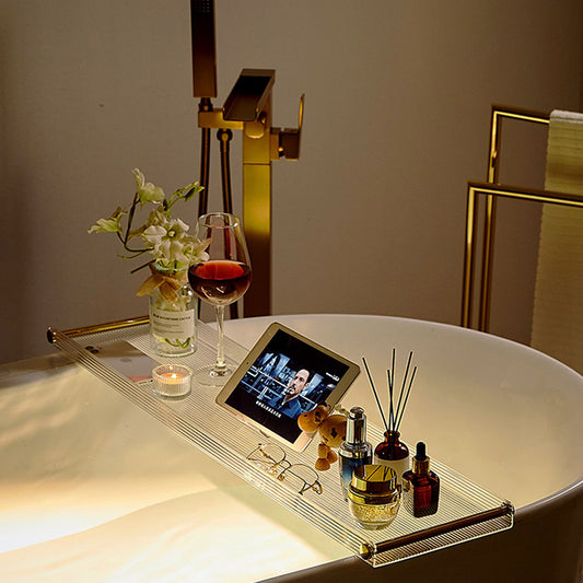 Bathroom bathtub rack toilet bath bath tub acrylic storage shelf net red transparent bracket