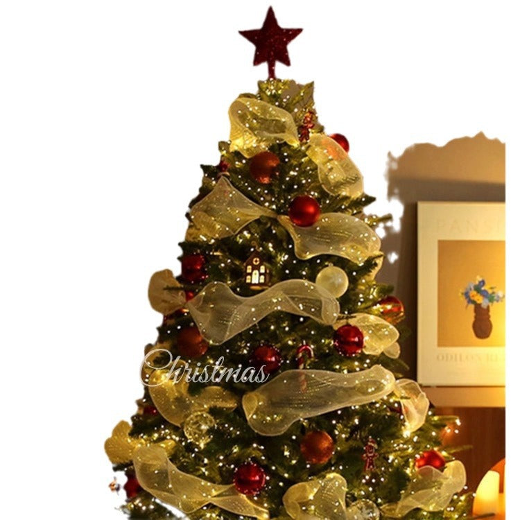 Plastic mesh fishing mesh yarn Christmas ribbon Christmas tree European and American style decorative mesh ribbon Internet celebrity boutique ribbon ribbon