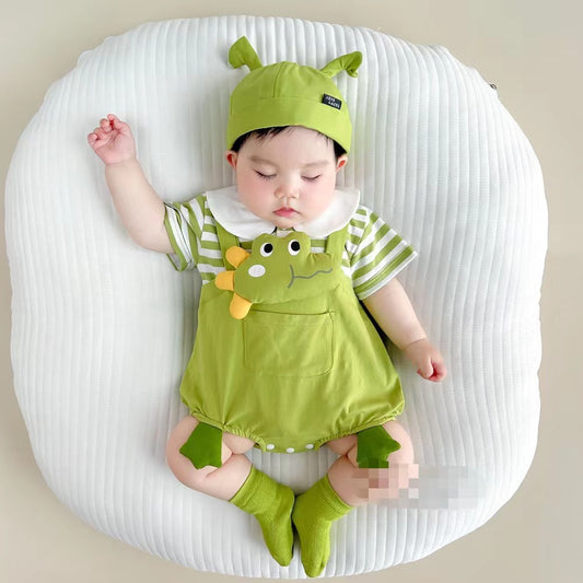 boy baby summer short sleeve bag fart clothes boy and girl baby triangle crawl clothes summer clothes newborn fashion cartoon ha clothes