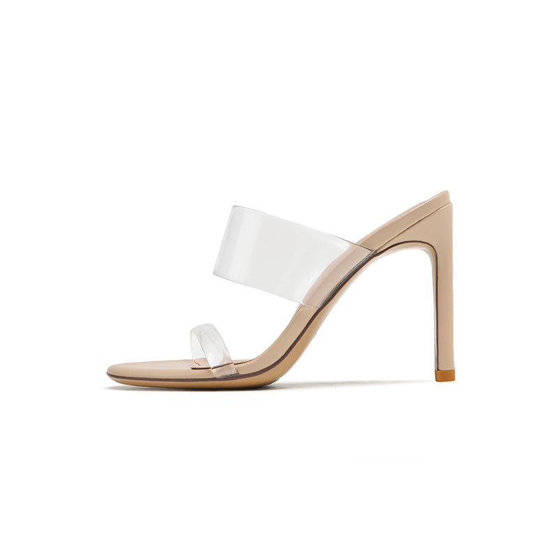 2025 New Spring/Summer Sheer Straps: Slim European and American style sheer strap sandals