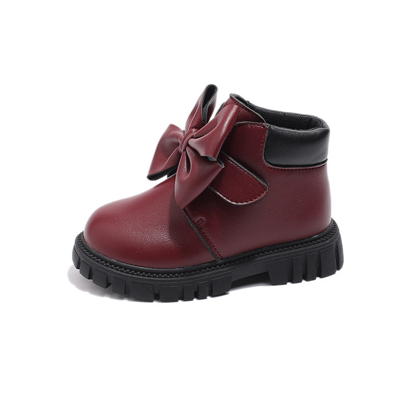 2026 Trend British Style Boots Girls Boots New Fashion Bow Children's Martin Boots Casual Boots