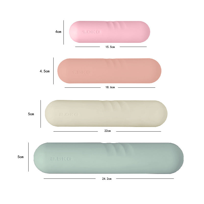 Hand pattern dumbbells silicone edging unisex fitness household equipment children's primary school sports dumbbells 2-5kg