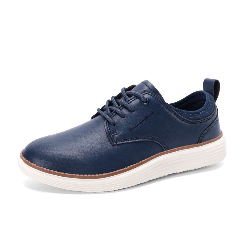 2025 cross-border explosive plus size 47 leather British versatile business casual leather shoes lightweight soft-soled hairstylist men's shoes