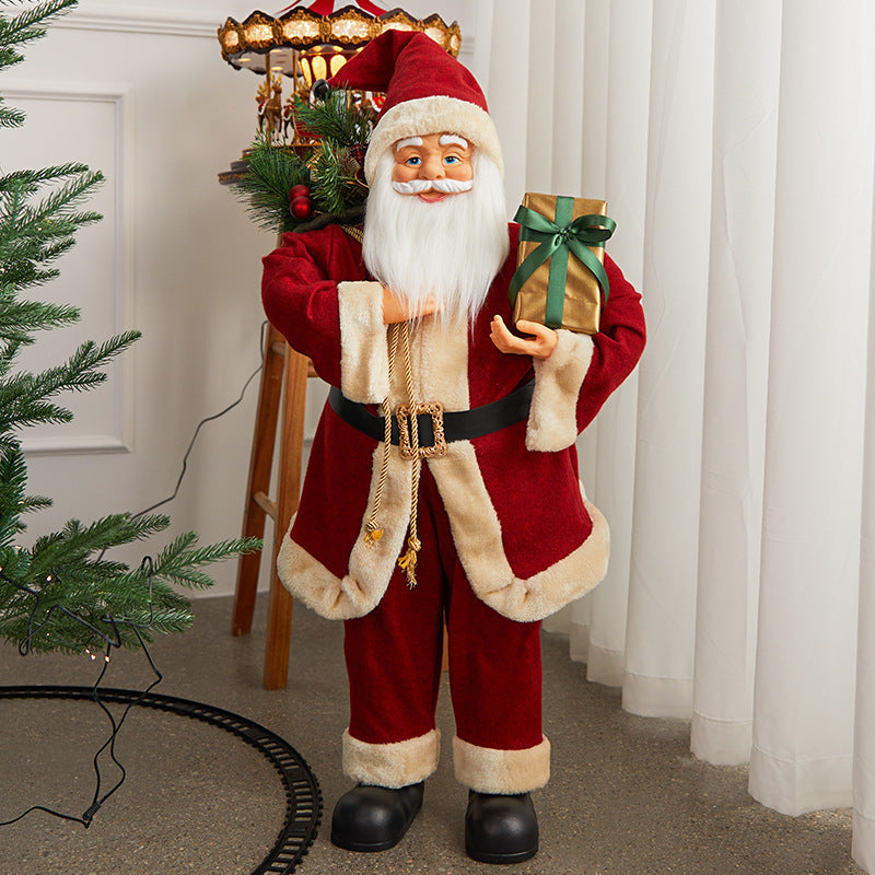 Cross-border hot sale Santa Claus doll ornaments Christmas scene decoration welcome hotel window table decoration