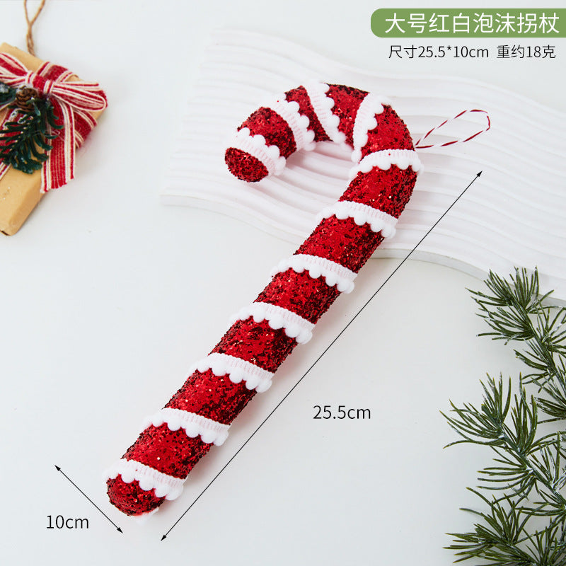 Christmas ornaments, bubble candy cane, red and white christmas tree, creative gifts, hotel mall window decoration pendants