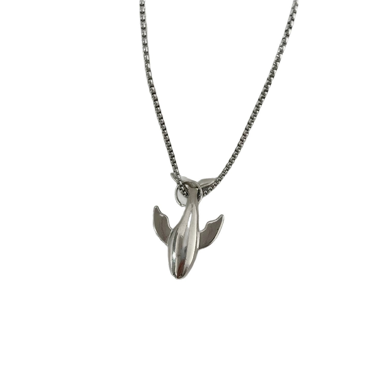 European and American trends ins cool style sweater chain fashion simple men's women's pendant small whale necklace jewelry