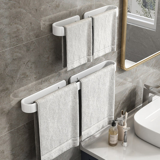 Punching-free space aluminum towel slippers draining toilet towel hanging rod wall hanging wall hanger bathroom towel rack