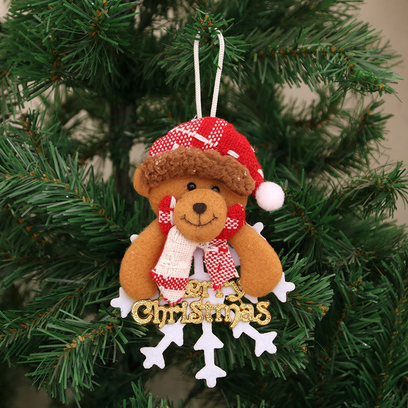 Cross-border new Christmas decoration supplies for the elderly small pendant Christmas tree accessories fabric small ornament gifts