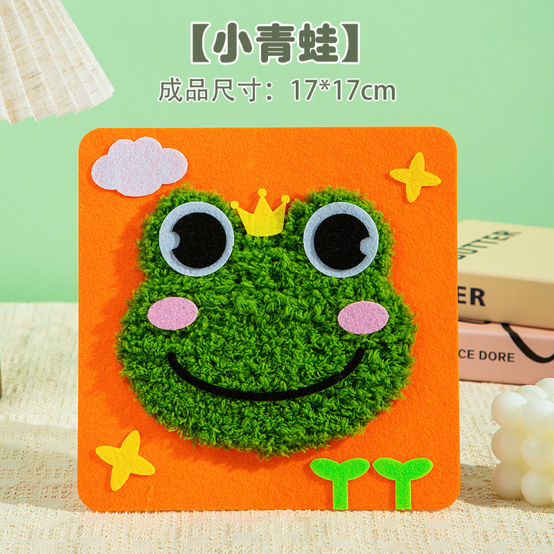 Christmas gifts non woven fabric sewing music threading painting children handmade DIY materials Christmas tree decoration small gifts