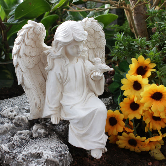 Cross-border new resin angel ornaments European style vintage home courtyard decorations outdoor crafts garden landscaping