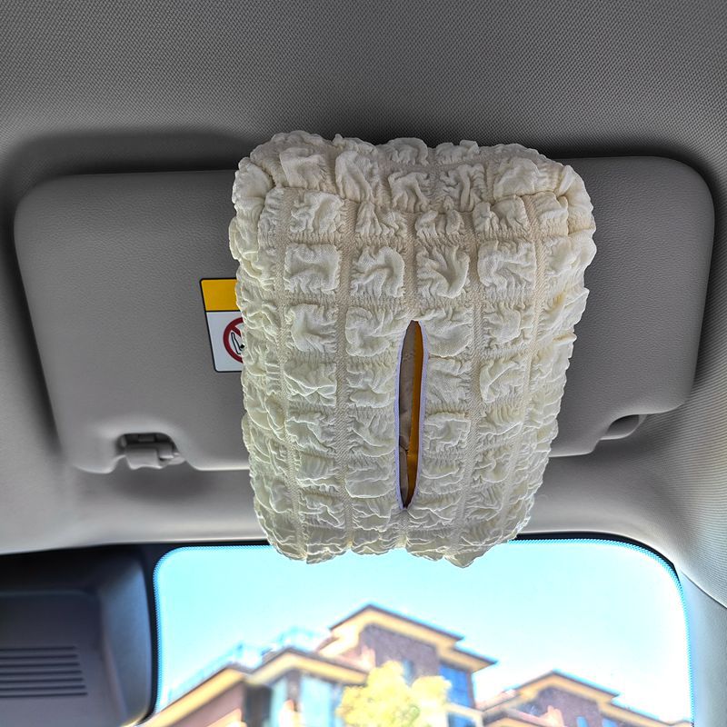 Car tissue box, car interior hanging, cute, car, storage paper box, high-end decorations, hanging fabric